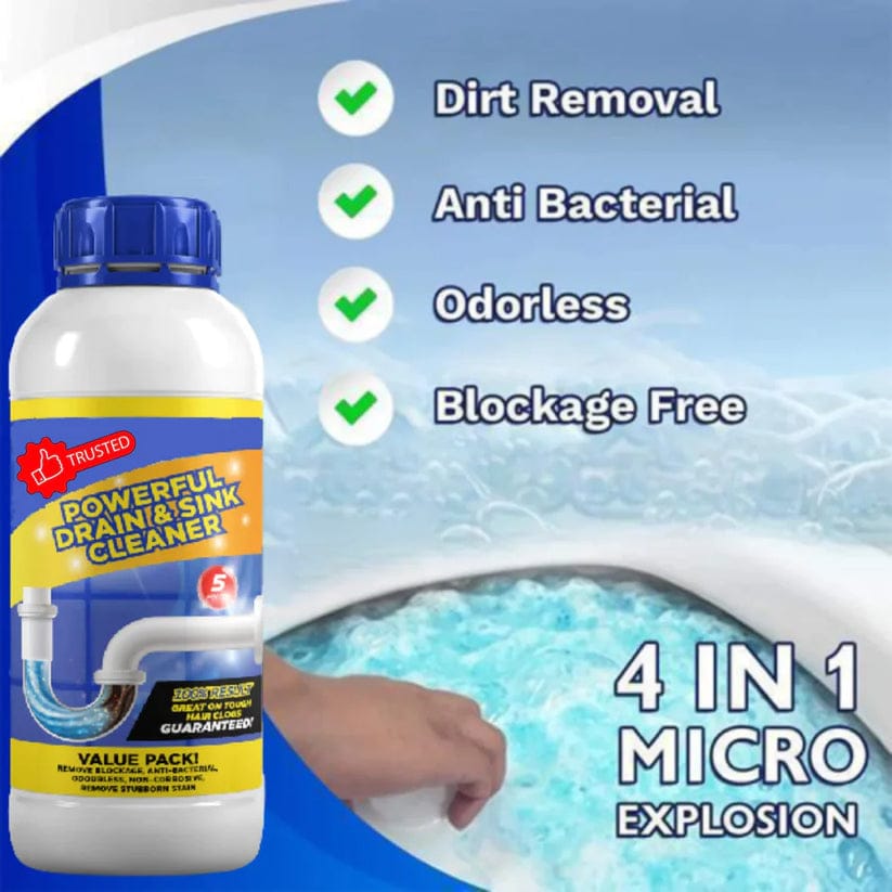 Drain Blockage Cleaner Sink Cleaner Powder, Clog, Toilet Blockage Cleaner