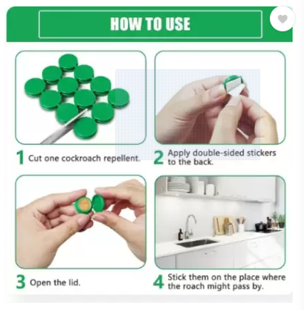 Cockroach Killer Roach Gel- Long-Lasting Pest Control for Home, Kitchen & Office Pack of 6 Pcs