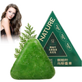 Nature Triangle Shampoo Bar, Nature Green Soap Shampoo, Control Oiliness, Eliminate Dandruff, Strengthen Hair, And Improve Frizziness, Cleansing Hair for Women and Mens